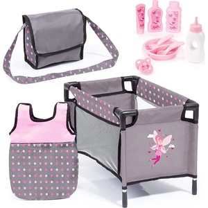 Bayer Design Комплект за кукли 11 в 1 Bayer - Travel Set, с кошара, чувал за спане и аксесоари (61766AB)