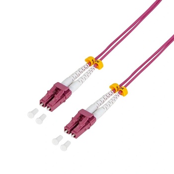 LogiLink Коригиращ кабел, Logilink, Fiber duplex, OM4, 50/125, LC-LC, 2 m, Violet (FP4LC02) (FP4LC02)