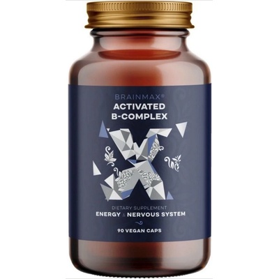BrainMax Activated B-Complex Aktivovaný B Komplex 90 rostlinných kapslí