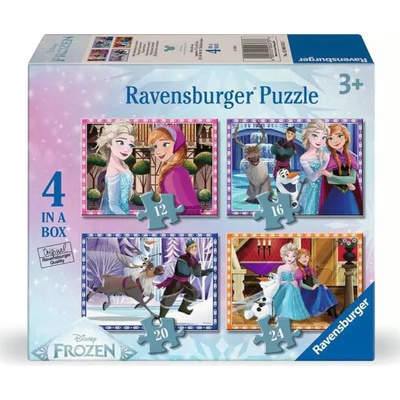 Ravensburger sada 4v1 Ledové království 12,16,20,24 dílků