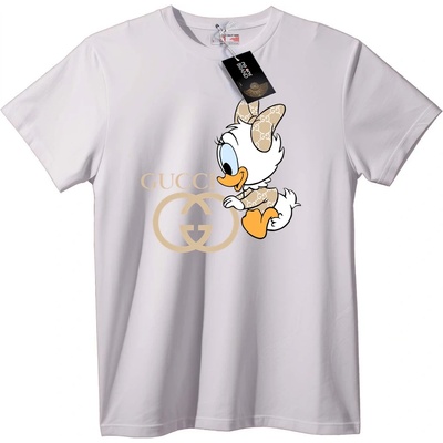 NOONEBRAND Тениска Gucci x Дейзи Патица - 2XL, White