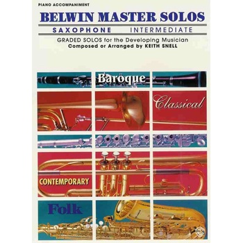 BELWIN MASTER SOLOS INTERMEDIATE ALT SAX altový saxofon klavírní doprovod