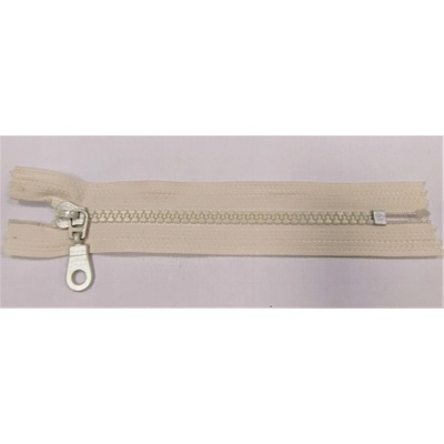 Zips kostený nedeliteľný 14cm / smotanový