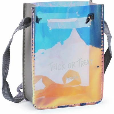 Malá Crossbody kabelka taška holografická 15x20 5 cm 2 šedá světlá
