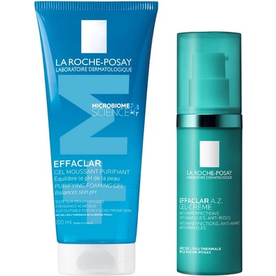 La Roche-Posay Effaclar Комплект - Гел-крем и Почистваща гел-пяна, 40 + 200 ml