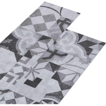 vidaXL Самозалепваща се дъска за под 32 pcs Сив модел 4, 46 м2 ПВЦ (42046303)