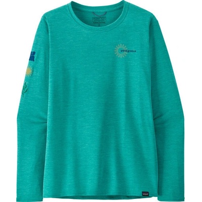 Patagonia L/S Cap Cool Daily Graphic dámske tričko Channel Islands/Subtidal Blue X Dye