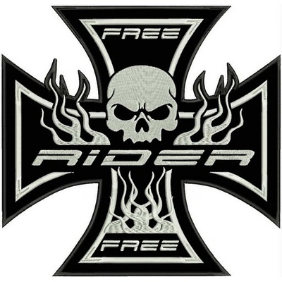Nášivka Free Rider biela