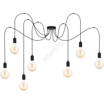 BELIS Пендел MIROS 7xE27/60W/230V паяк черен (BE0747)
