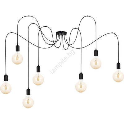 BELIS Пендел MIROS 7xE27/60W/230V паяк черен (BE0747)