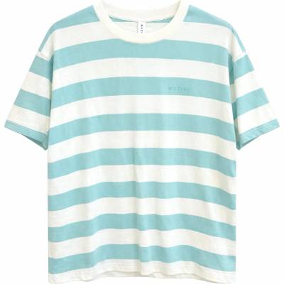 Mazine Дамска тениска Mazine Women's Bold Striped T-shirt - Turquoise / Offwhite - размер XS (916-1296-0711)