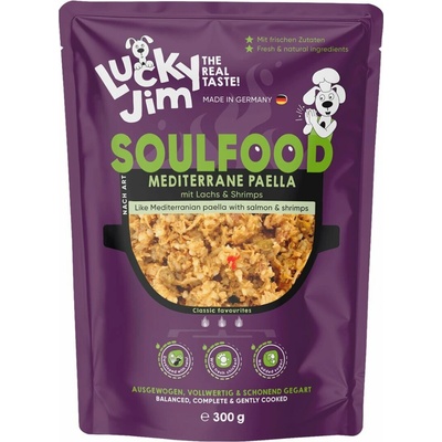 Lucky Jim Soulfood Paella Středomořská paella s lososem a krevetami 300 g