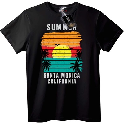 NOONEBRAND Тениска Лятна Santa Monica CA - 2XL, Black