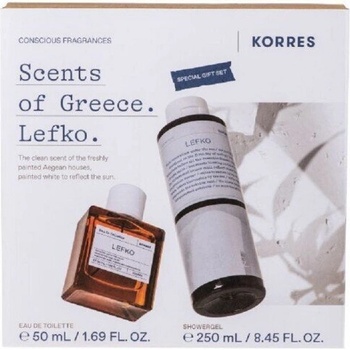 KORRES ПромоТоалетна вода за жени Lefko+ душ гел, Korres Lefko Eau De Toilette 50 ml + Lefko Shower Gel 250 ml