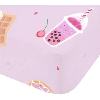 Catherine Lansfield Розов еластичен единичен детски чаршаф 90x190 cm Sweet Treats - Catherine Lansfield (BD/60575/W/SFD/PK)