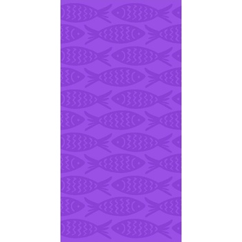 B. E. S Лилава памучна плажна кърпа 70x140 cm Fishes - B. E. S (4-003-0206)
