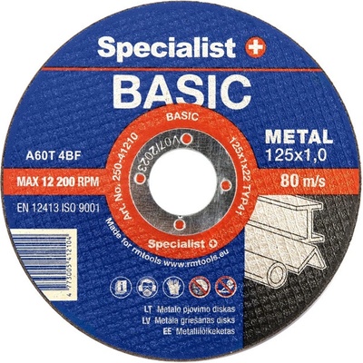Kotouč řezný Specialist Basic na kov 125 x 1 x 22 mm – Zboží Dáma