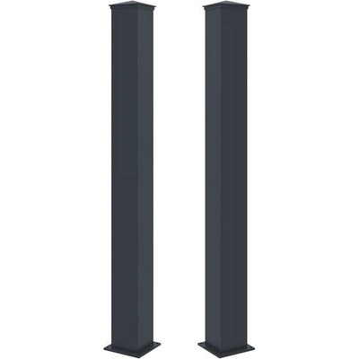 Sloupek G21 pro branku a bránu 15x171 cm s patkou, antracitový, 2 kusy