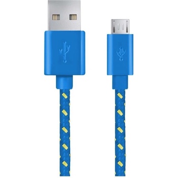 Esperanza EB181B - 5901299920138 Micro USB 2.0 A-B M/M, opetený, 2m, modrý