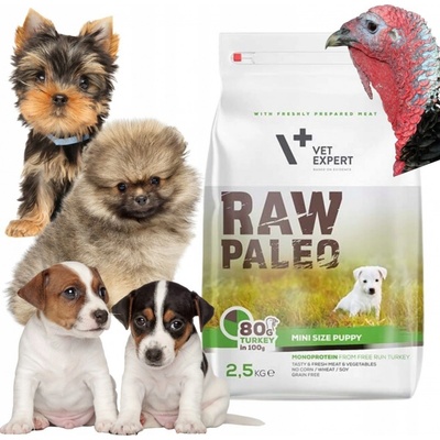 VetExpert Raw paleo Puppy Mini turkey 2,5 kg