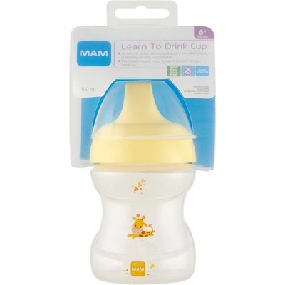 Mam nápojový výukový pohár 190 ml žltý