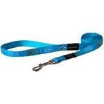 Rogz Fancy Dress Lead XL-Повод за кучета , лапички 25 мм/-1, 2 м. тюркоазно синьо