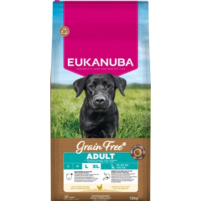 Eukanuba Grain Free Adult Large s kuřecím 12 kg