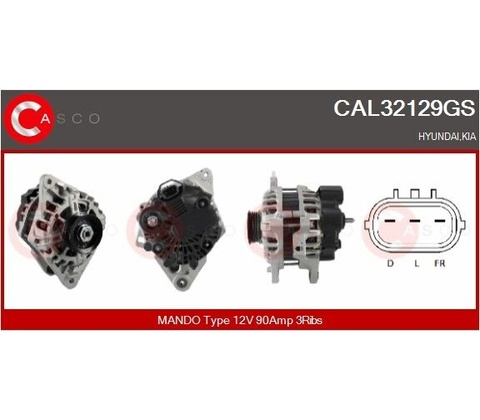 Alternátor CASCO CAL32129GS