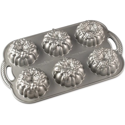 Nordic Ware Bábovková forma věnečky 6 ks 950 ml stříbrná