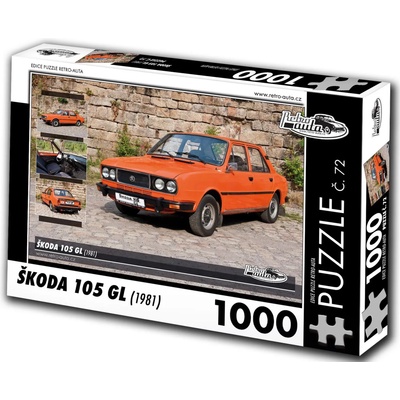 Retro cars - Puzzle Skoda 105 GL (1981) - 1 000 piese