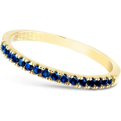Cutie Jewellery gold Krásný dámský prsten Z6484 1670 ze zlata se zirkony Žlutá Tmavě modrá