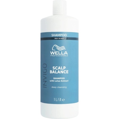 Wella Professionals Invigo Scalp Balance Oily Scalp Shampoo dámský hloubkově čisticí šampon pro mastné vlasy 1000 ml