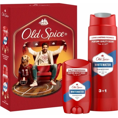 Old Spice Whitewater sprchový gél pre mužov 250 ml + Old Spice Whitewater tuhý dezodorant pre mužov 50 g
