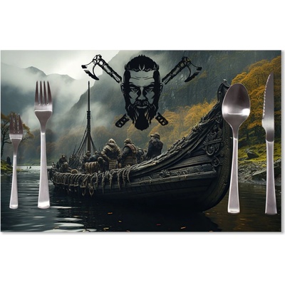 Sablio Prestieranie Vikingové Loď 40x30cm