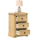 vidaXL Нощно шкафче Corona, 45x35x64 см, бор масив (4005656)