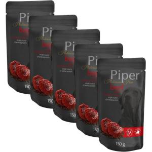 Dolina Noteci Капсула Piper Platinum Pure говеждо и кафяв ориз 5 x 150 г