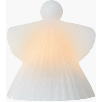 SIRIUS LED sviečka voskový anjel, biely, 15cm