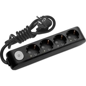 Panasonic РАЗКЛОНИТЕЛ 4ГНЕЗДА 1.5М С КЛЮЧ ЧЕРЕН (8691136115564)