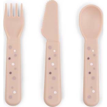 Done by deer Детски прибори за хранене Foodie Happy Dots розови 3 части (1236521)