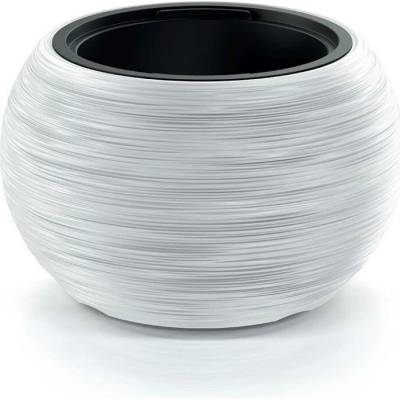 Prosperplast Květináč s vkladem FURU BOWL bílý 37,8 x 37,8 x 23cm