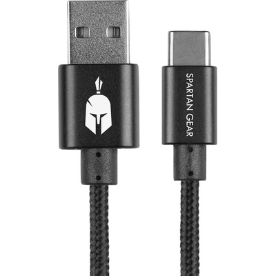 Spartan Gear Кабел Spartan Gear - Type C USB 2.0, 2m, черен
