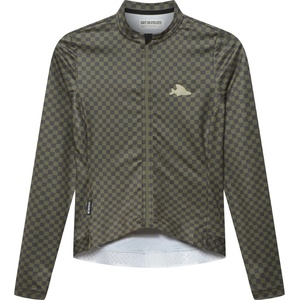 CafÉ du cycliste Мъжка фланелка с дълъг ръкав за колоездене CAFÉ DU CYCLISTE Constance Cycling jersey - Raven Carob - размер M (056-4334-0212)