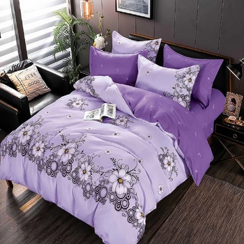 EmonaMall Двулицево спално бельо с ластик EmonaMall, 6 части - Модел S17740 (S17740-33333e)