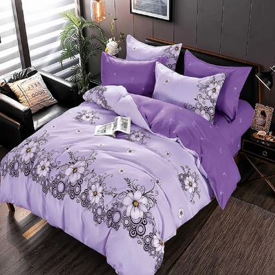 EmonaMall Двулицево спално бельо с ластик EmonaMall, 6 части - Модел S17740 (S17740-33333e)