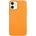 Apple iPhone Leather Case with MagSafe - оригинален кожен кейс (естествена кожа) за iPhone 12 Mini (жълт)