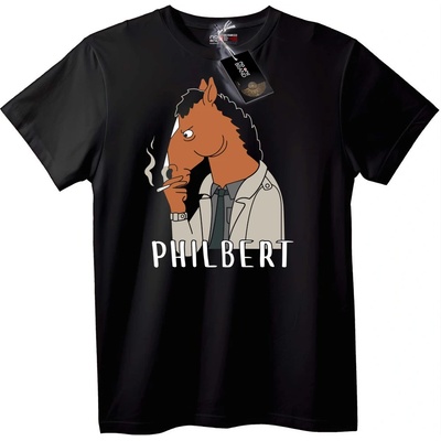 NOONEBRAND Тениска Philbert Анимация - XL, Black