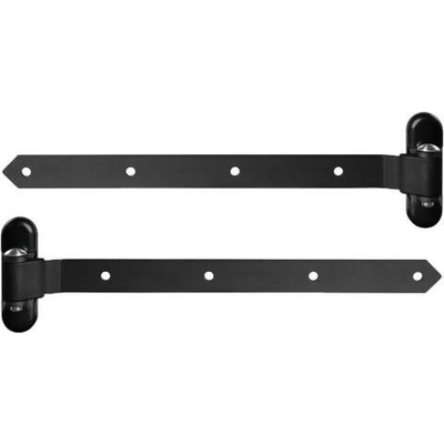 LOCINOX 3DW HDG 450 – oceľové pánty pre drevené krídlové brány a bránky, pozinkované, čierne, dĺžka 470 mm