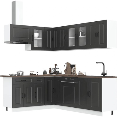 vidaXL Комплект кухненски шкафове от 11 части Kalmar, инженерно дърво (3314882)