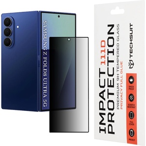 Techsuit Стъклен протектор за поверителност за Samsung Galaxy Z Fold8 Ultra - 111D Privacy Full Glue - Techsuit - Черен