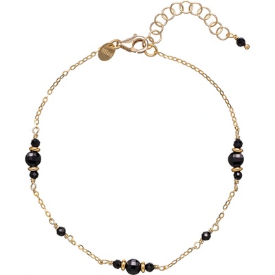 Alisia pozlacený náramek s černým spinelem AL4268-Oro-Spinello